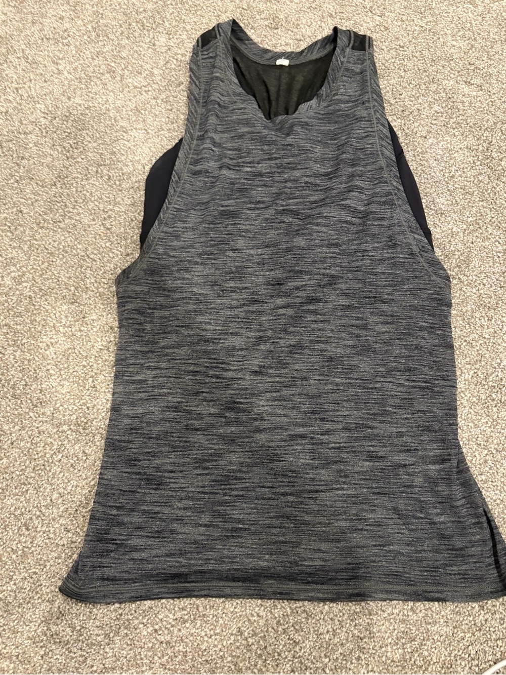 lululemon athletica Heathered Charcoal Gray Tank Top with built in bra.